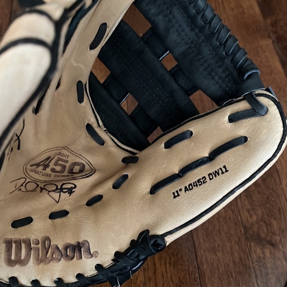 Wilson David Wright A450 Baseball Glove A0452 11” Right Hand Genuine Leather - Picture 2 of 7